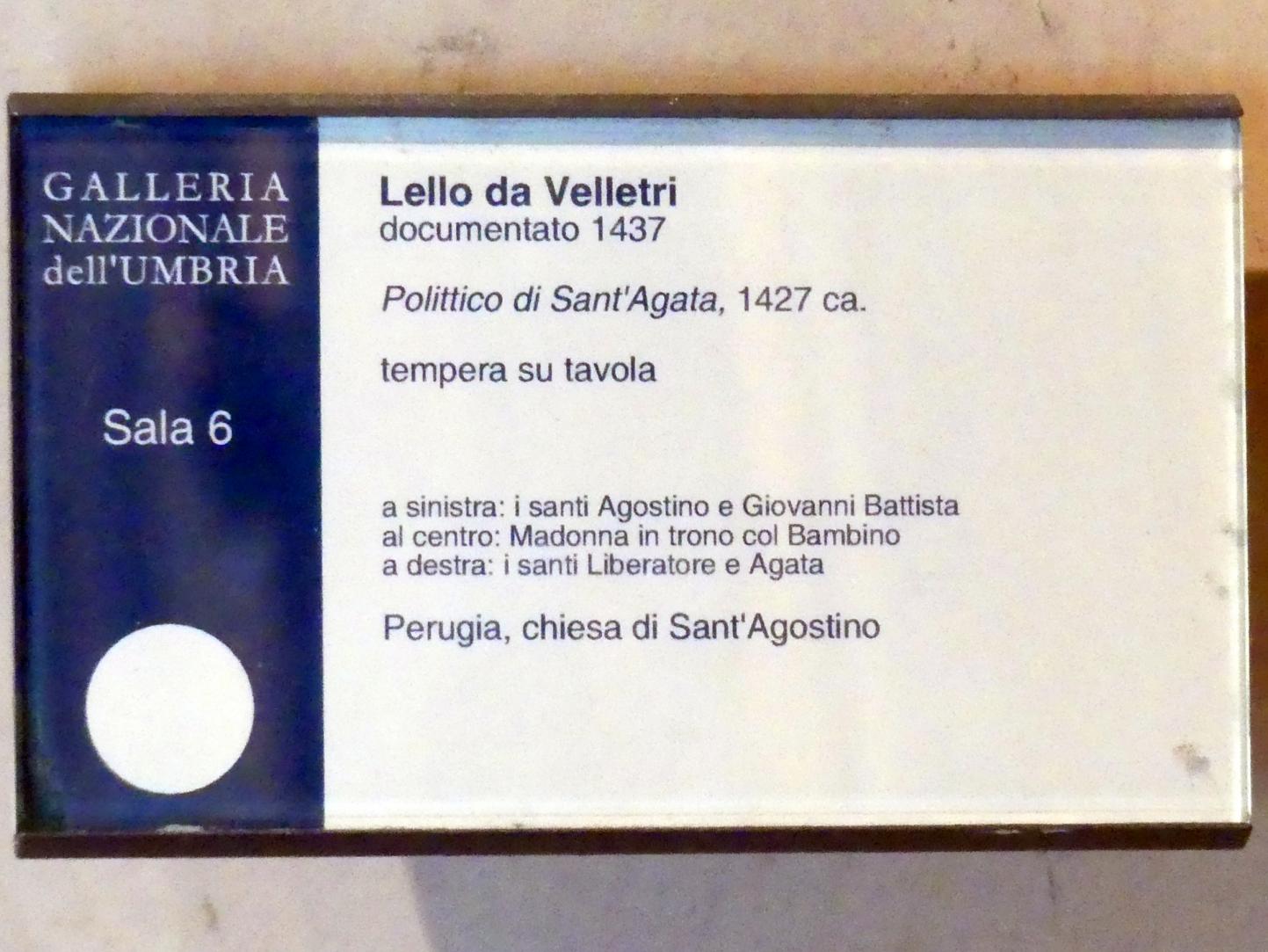 Lello da Velletri (1427), Flügelaltar, Pietralunga, chiesa di Sant'Agostino, jetzt Perugia, Nationalgalerie von Umbrien (Galleria nazionale dell'Umbria), 06: Gentile da Fabriano, Álvaro Pires de Évora, um 1427, Bild 2/2