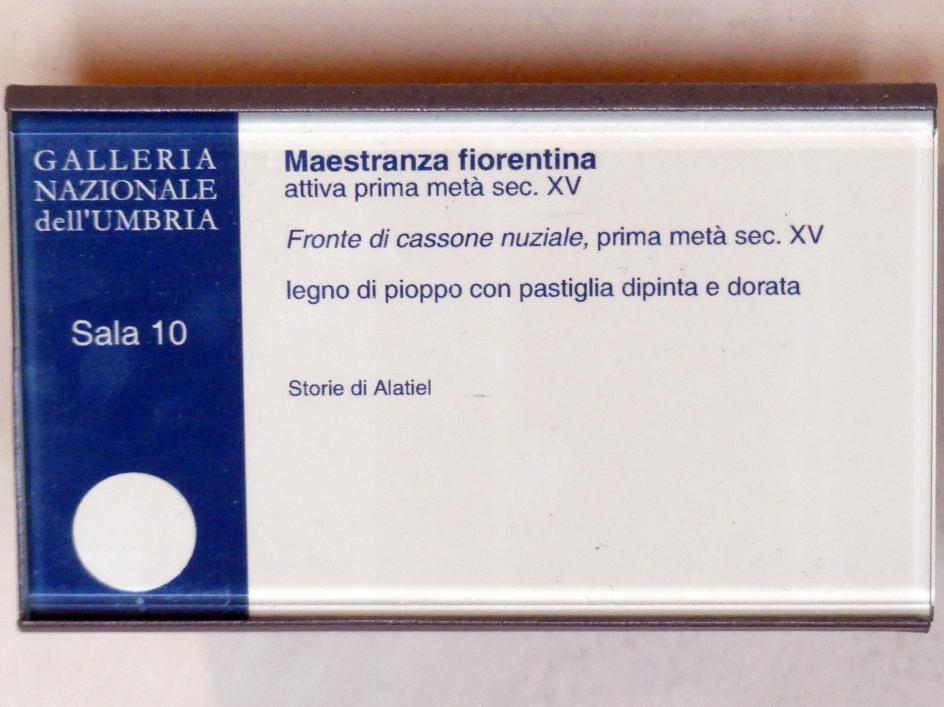 Vorderseite einer Hochzeitstruhe, Perugia, Nationalgalerie von Umbrien (Galleria nazionale dell'Umbria), 07: Bicci di Lorenzo, 1. Hälfte 15. Jhd., Bild 2/2