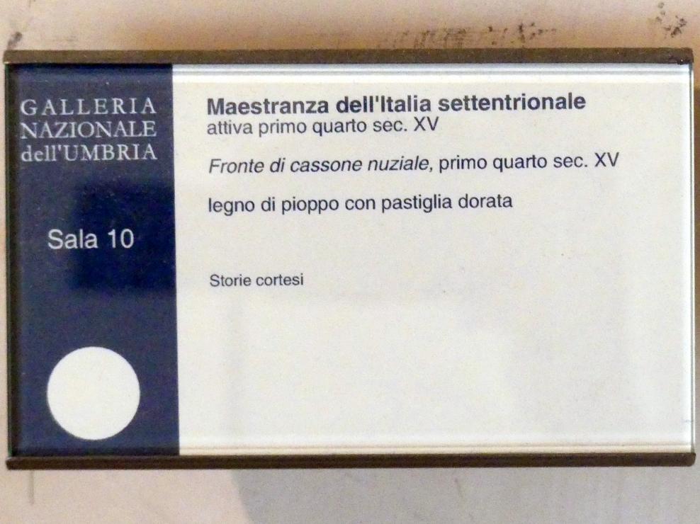 Vorderseite einer Hochzeitstruhe, Perugia, Nationalgalerie von Umbrien (Galleria nazionale dell'Umbria), 07: Bicci di Lorenzo, 1. Viertel 15. Jhd., Bild 2/2