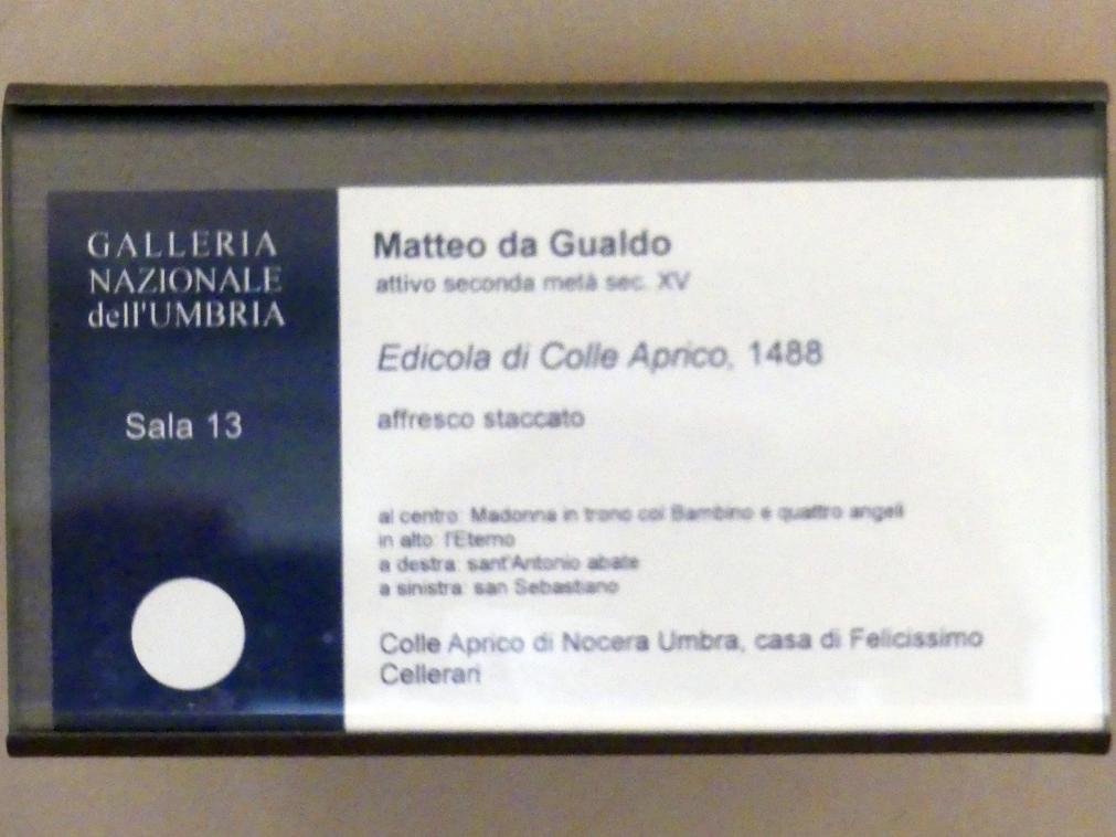 Matteo da Gualdo: Thronende Maria mit Kind, 1488, Bild 4/4