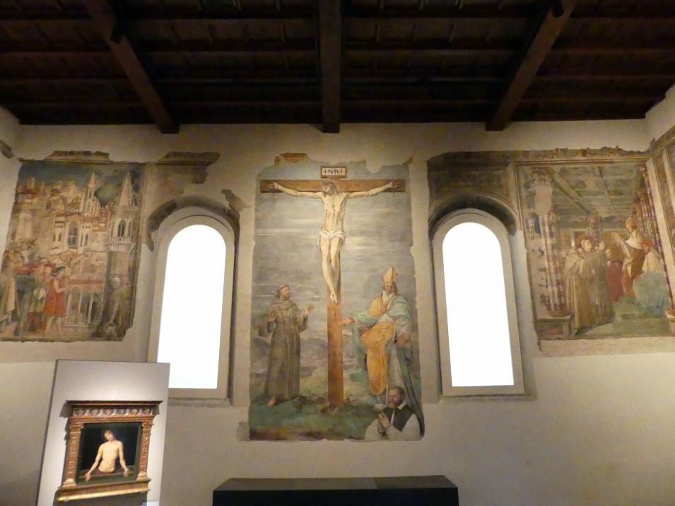 Benedetto Bonfigli (1448–1467), Wunder der hll. Ludwig von Toulouse und Herculanus von Perugia, Perugia, Nationalgalerie von Umbrien (Galleria nazionale dell'Umbria), 21: Cappella dei Priori, Perugino, um 1454–1480, Bild 4/5