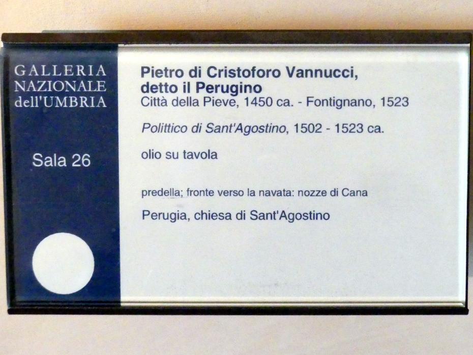 Pietro Perugino (Pietro di Cristoforo Vannucci) (1474–1517), Hochzeit von Kana, Perugia, Kirche Sant'Agostino, jetzt Perugia, Nationalgalerie von Umbrien (Galleria nazionale dell'Umbria), 26: Francesco di Giorgio Martini, um 1502–1523, Bild 3/3