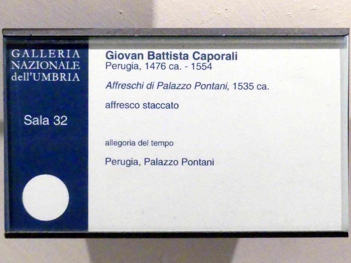 Giovan Battista Caporali (1535), Allegorie der Zeit, Perugia, Palazzo Pontani, jetzt Perugia, Nationalgalerie von Umbrien (Galleria nazionale dell'Umbria), 32: Domenico di Paride Alfani, Vincenzo Danti, um 1535, Bild 2/2
