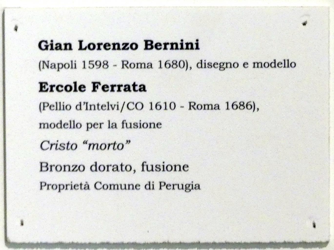 Gian Lorenzo Bernini (1614–1679), Kruzifix "gestorben", Perugia, Nationalgalerie von Umbrien (Galleria nazionale dell'Umbria), 34: Collezione Martinelli, Undatiert, Bild 4/4
