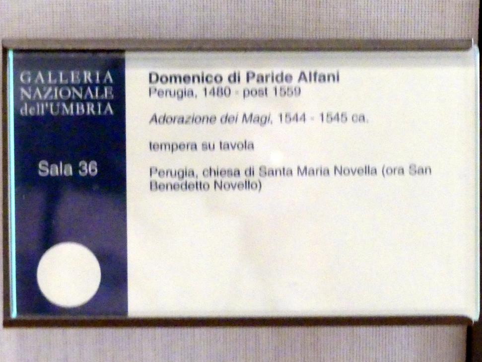 Domenico Alfani (Domenico di Paride Alfani) (1518–1544), Anbetung der Könige, Perugia, convento di Santa Maria Novella (jetzt San Benedetto Novello), jetzt Perugia, Nationalgalerie von Umbrien (Galleria nazionale dell'Umbria), 36: Pietro da Cortona, Andrea Sacchi, Francesco Mochi, um 1544–1545, Bild 2/2