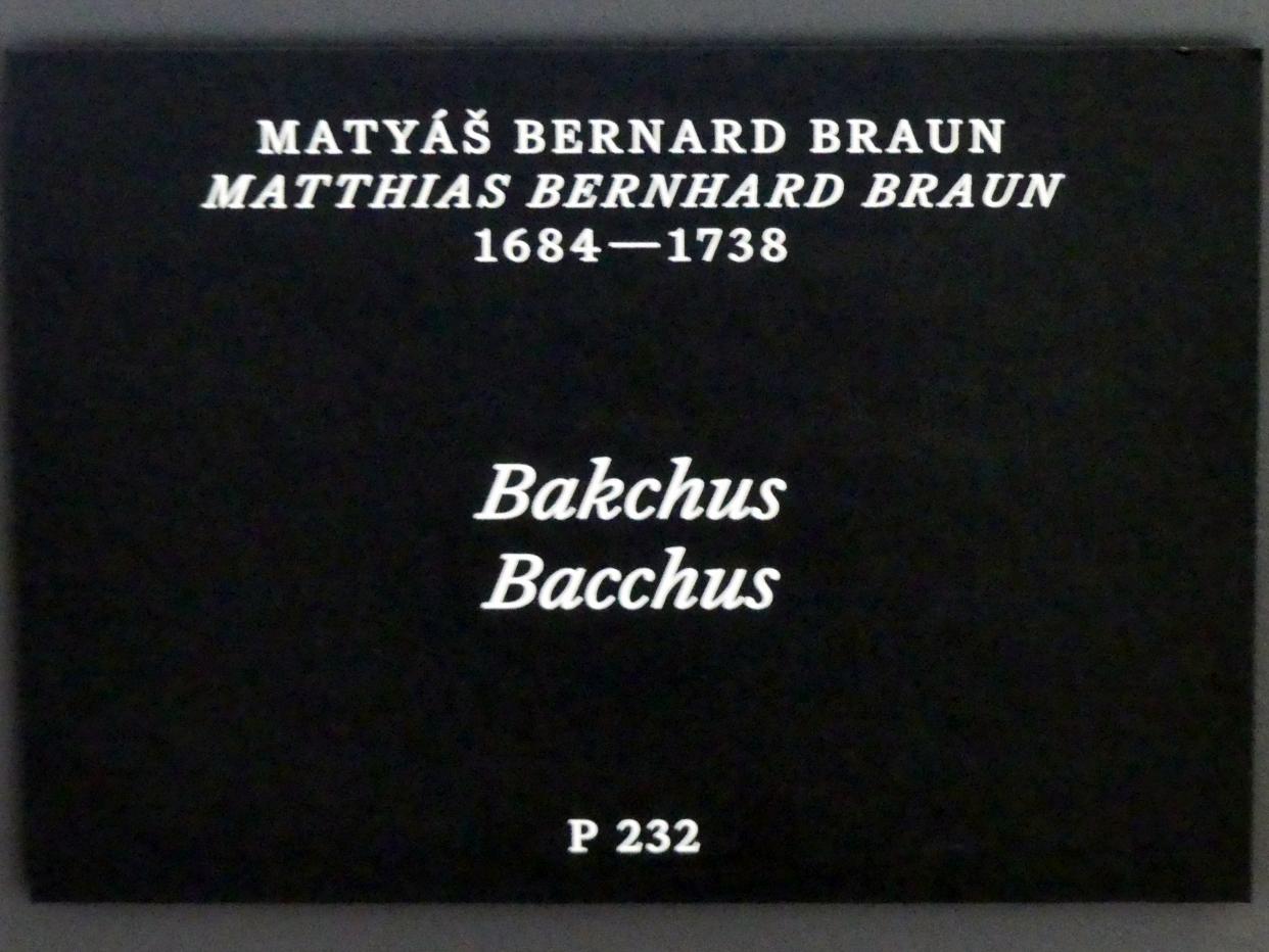 Matthias Bernhard Braun (1710–1725), Bacchus, Prag, Nationalgalerie im Palais Schwarzenberg, Erdgeschoss, Vorhalle, Undatiert, Bild 5/5