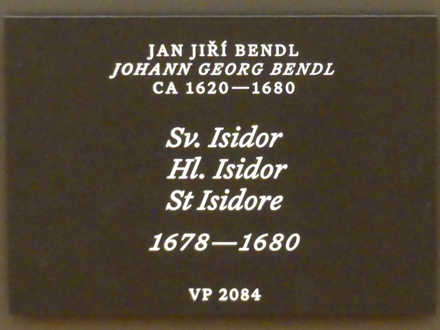 Johann Georg Bendl (1650–1680), Hl. Isidor, Prag, Nationalgalerie im Palais Schwarzenberg, 1. Obergeschoss, Saal 1, 1678–1680, Bild 2/2