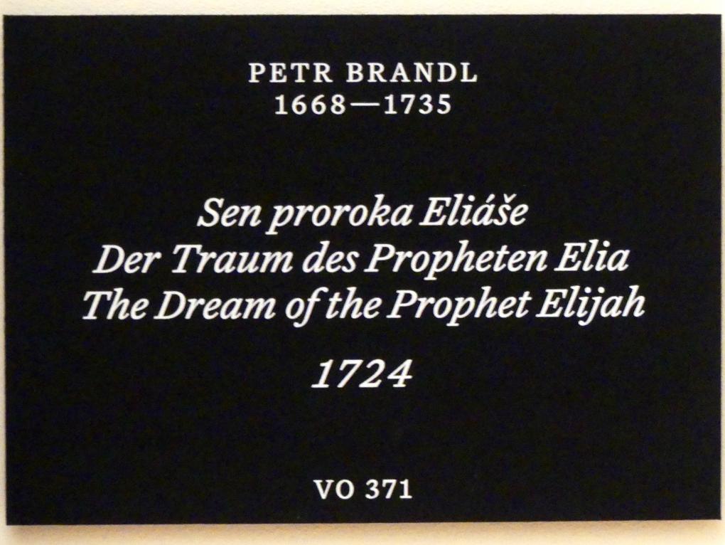 Peter Johann Brandl (1697–1728), Der Traum des Propheten Elia, Prag, Nationalgalerie im Palais Schwarzenberg, 1. Obergeschoss, Saal 1, 1724, Bild 2/2