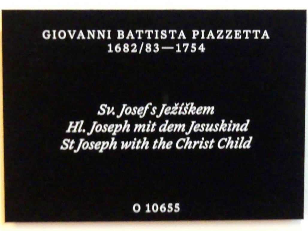 Giovanni Battista (Giambattista) Piazzetta (1717–1745), Hl. Joseph mit dem Jesuskind, Prag, Nationalgalerie im Palais Schwarzenberg, 1. Obergeschoss, Durchgang 1, Undatiert, Bild 2/2