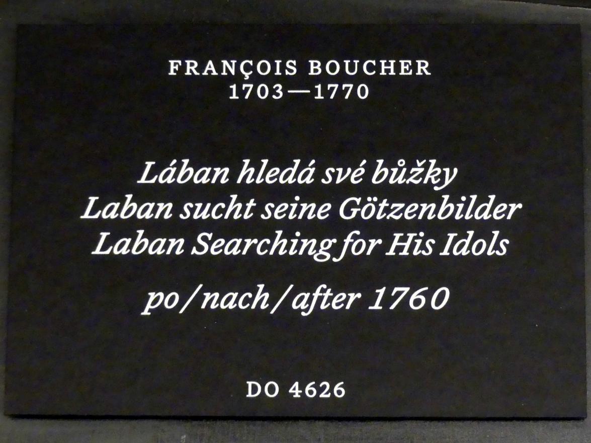 François Boucher (1728–1800), Laban sucht seine Götzenbilder, Prag, Nationalgalerie im Palais Schwarzenberg, 1. Obergeschoss, Saal 2, nach 1760, Bild 2/2