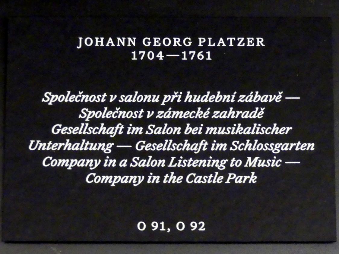 Johann Georg Platzer (1725–1750), Gesellschaft im Salon bei musikalischer Unterhaltung, Prag, Nationalgalerie im Palais Schwarzenberg, 1. Obergeschoss, Saal 2, Undatiert, Bild 2/2