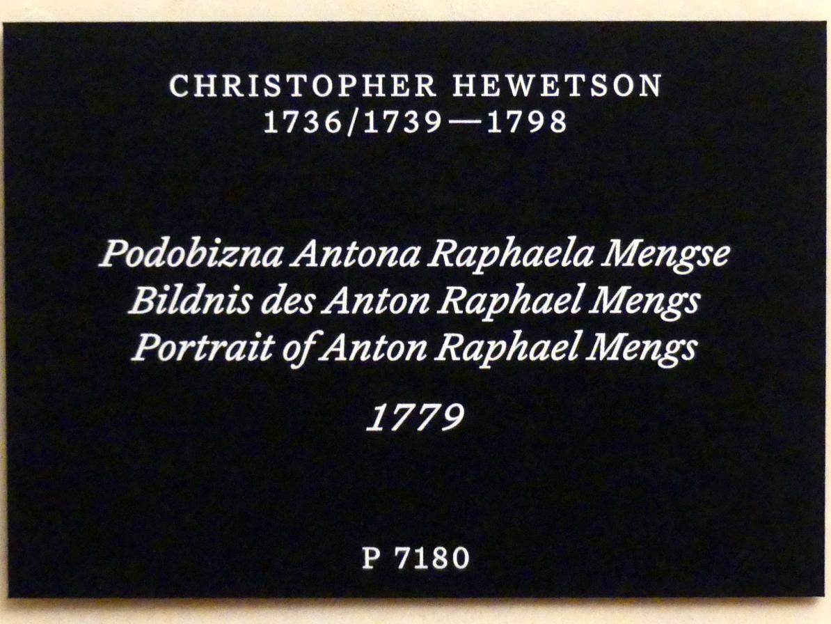 Christopher Hewetson (1779–1785), Bildnis des Anton Raphael Mengs, Prag, Nationalgalerie im Palais Schwarzenberg, 1. Obergeschoss, Saal 2, 1779, Bild 4/4