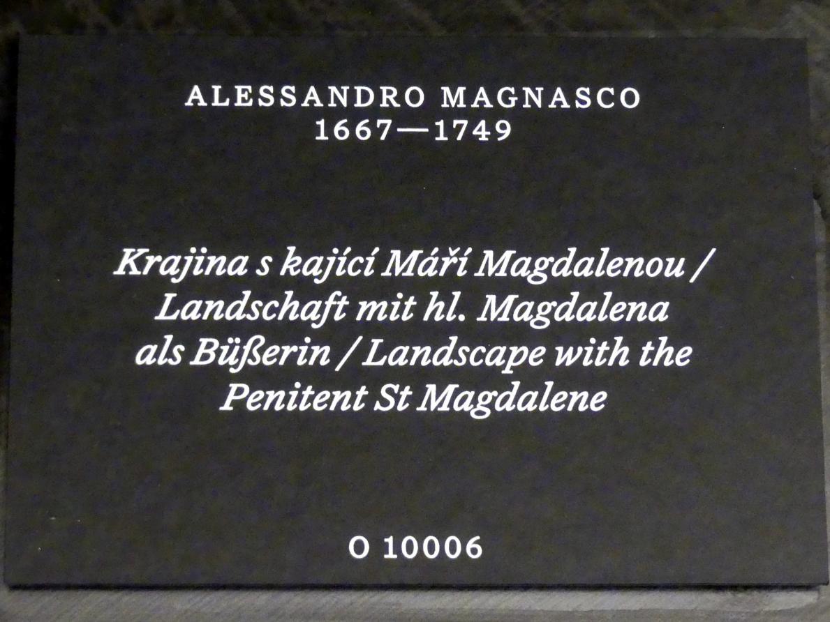 Alessandro Magnasco (1690–1737), Landschaft mit hl. Magdalena als Büßerin, Prag, Nationalgalerie im Palais Schwarzenberg, 1. Obergeschoss, Saal 3, Undatiert, Bild 2/2