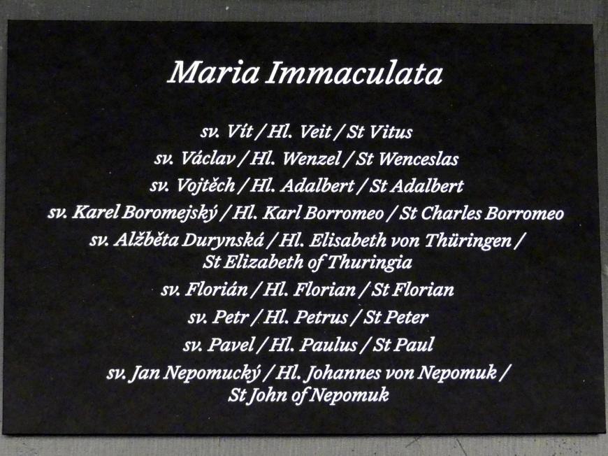 Ferdinand Maximilian Brokoff (1707–1731), Mariensäule auf dem Hradschiner Platz, Prag-Hradschin, Hradschiner Platz, 1725–1736, Bild 6/6