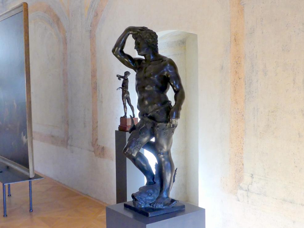 Giovanni Francesco Susini (1600–1637), Bacchus mit einem Seemann, der in einen Delphin verwandelt ist, Prag, Nationalgalerie im Palais Schwarzenberg, 1. Obergeschoss, Saal 5, Undatiert, Bild 2/5