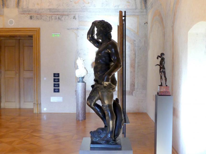 Giovanni Francesco Susini (1600–1637), Bacchus mit einem Seemann, der in einen Delphin verwandelt ist, Prag, Nationalgalerie im Palais Schwarzenberg, 1. Obergeschoss, Saal 5, Undatiert, Bild 3/5