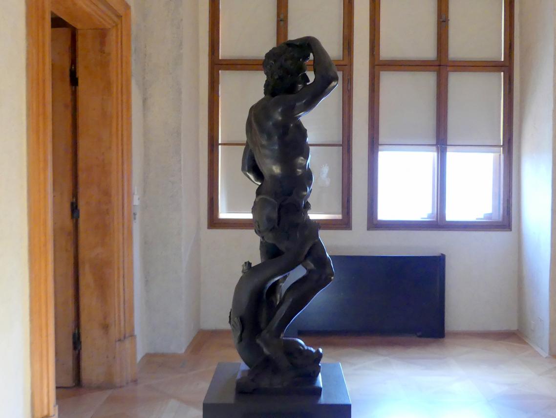 Giovanni Francesco Susini (1600–1637), Bacchus mit einem Seemann, der in einen Delphin verwandelt ist, Prag, Nationalgalerie im Palais Schwarzenberg, 1. Obergeschoss, Saal 5, Undatiert, Bild 4/5