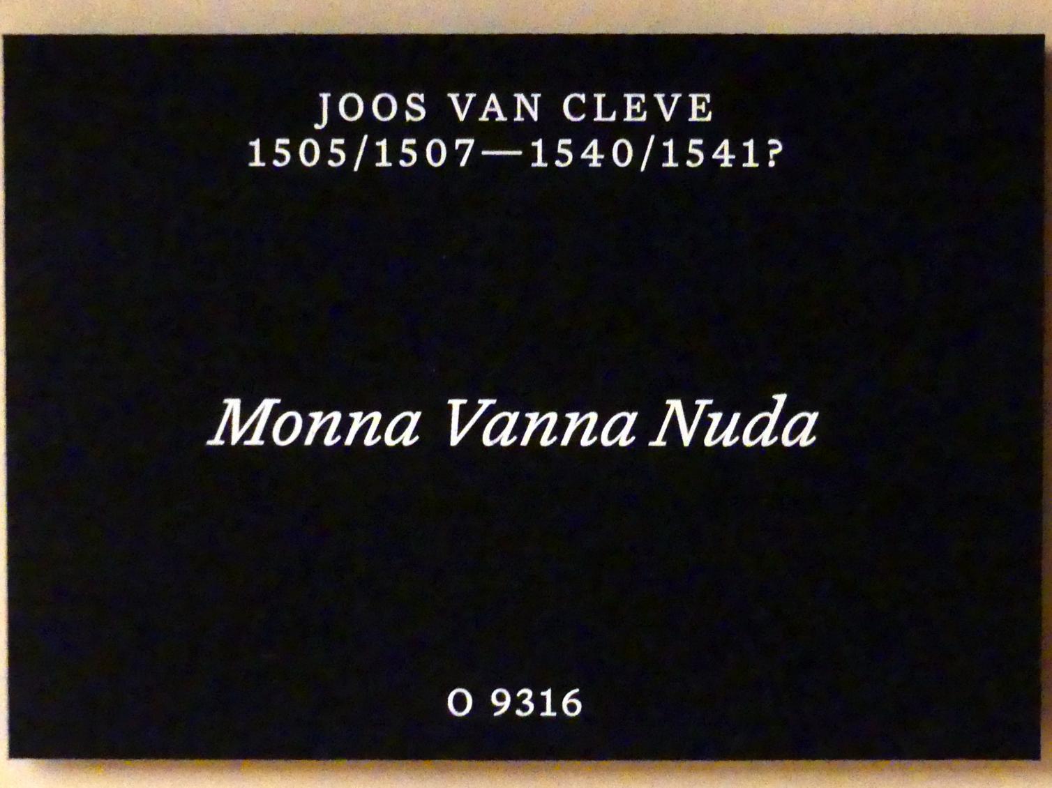 Joos van Cleve (Joos van der Beke) (1507–1538), Monna Vanna Nuda, Prag, Nationalgalerie im Palais Schwarzenberg, 2. Obergeschoss, Saal 1, Undatiert, Bild 2/2