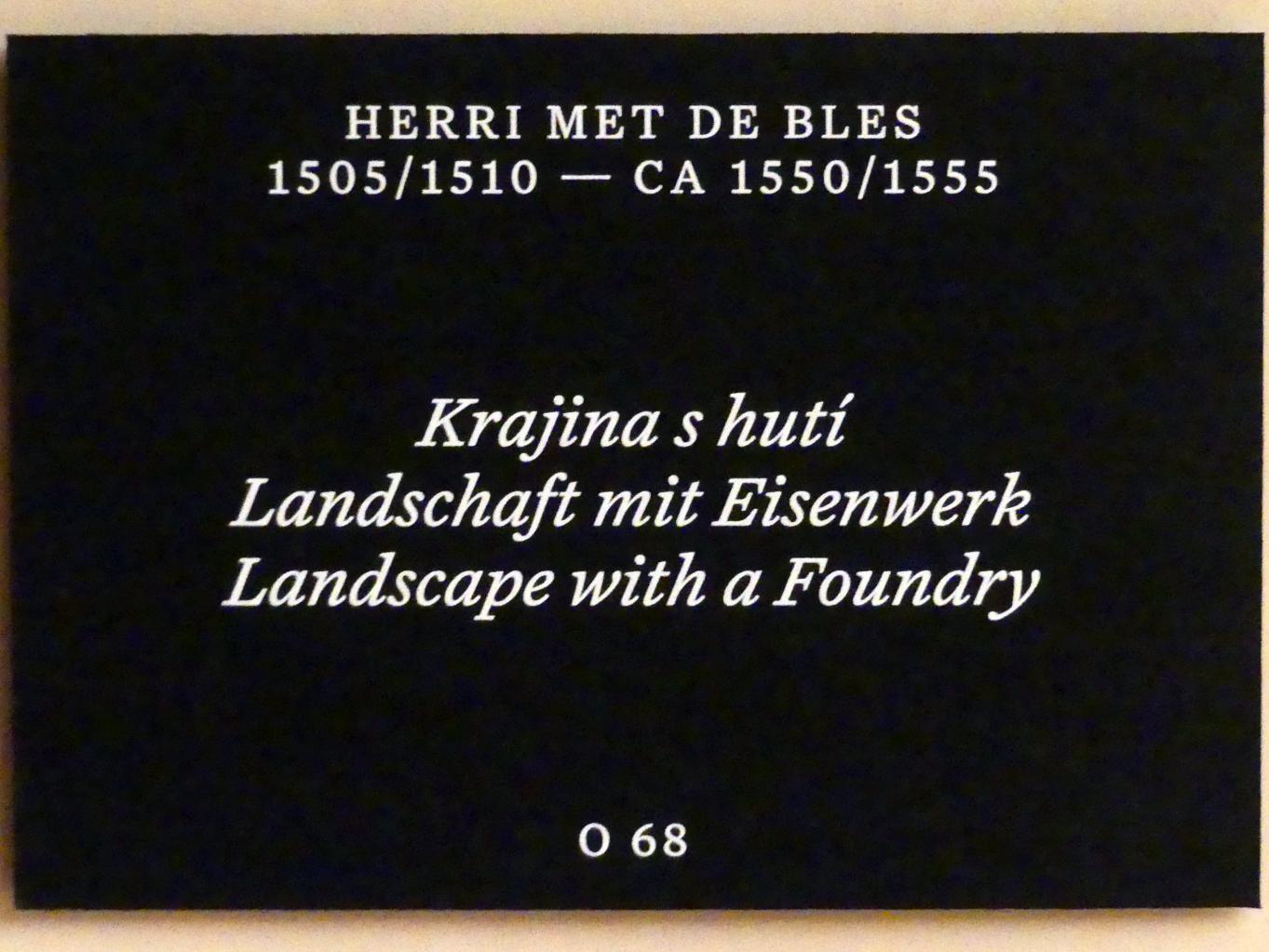 Herri met de Bles (1535–1550), Landschaft mit Eisenwerk, Prag, Nationalgalerie im Palais Schwarzenberg, 2. Obergeschoss, Saal 1, Undatiert, Bild 2/2
