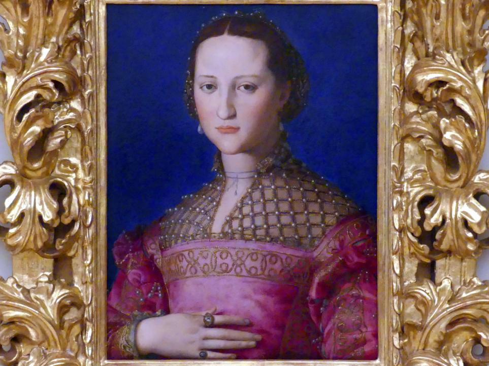 Agnolo di Cosimo di Mariano (Bronzino) (1526–1562), Bildnis der Eleonora von Toledo, Prag, Nationalgalerie im Palais Schwarzenberg, 2. Obergeschoss, Saal 1, Undatiert, Bild 2/3