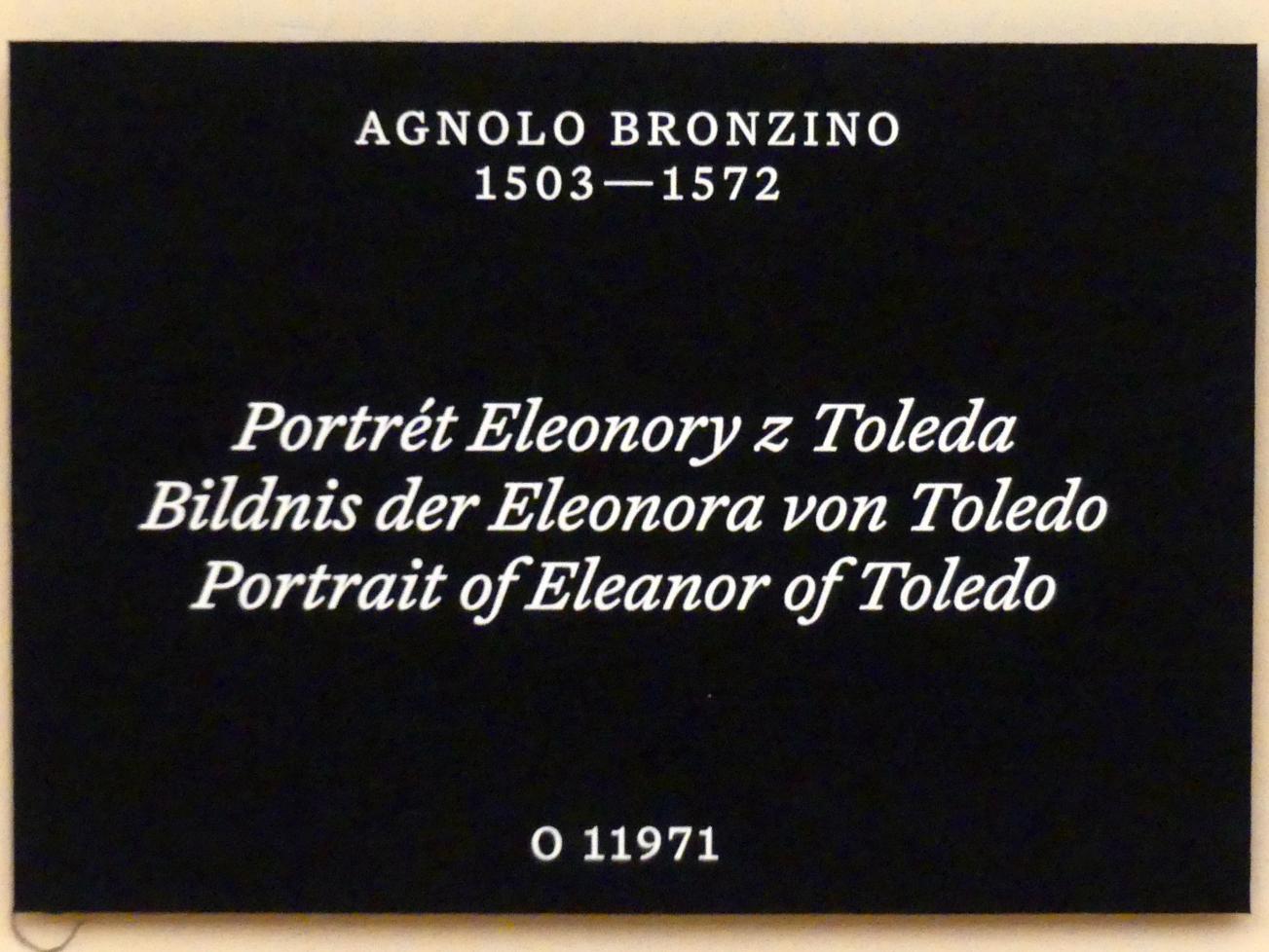 Agnolo di Cosimo di Mariano (Bronzino) (1526–1562), Bildnis der Eleonora von Toledo, Prag, Nationalgalerie im Palais Schwarzenberg, 2. Obergeschoss, Saal 1, Undatiert, Bild 3/3