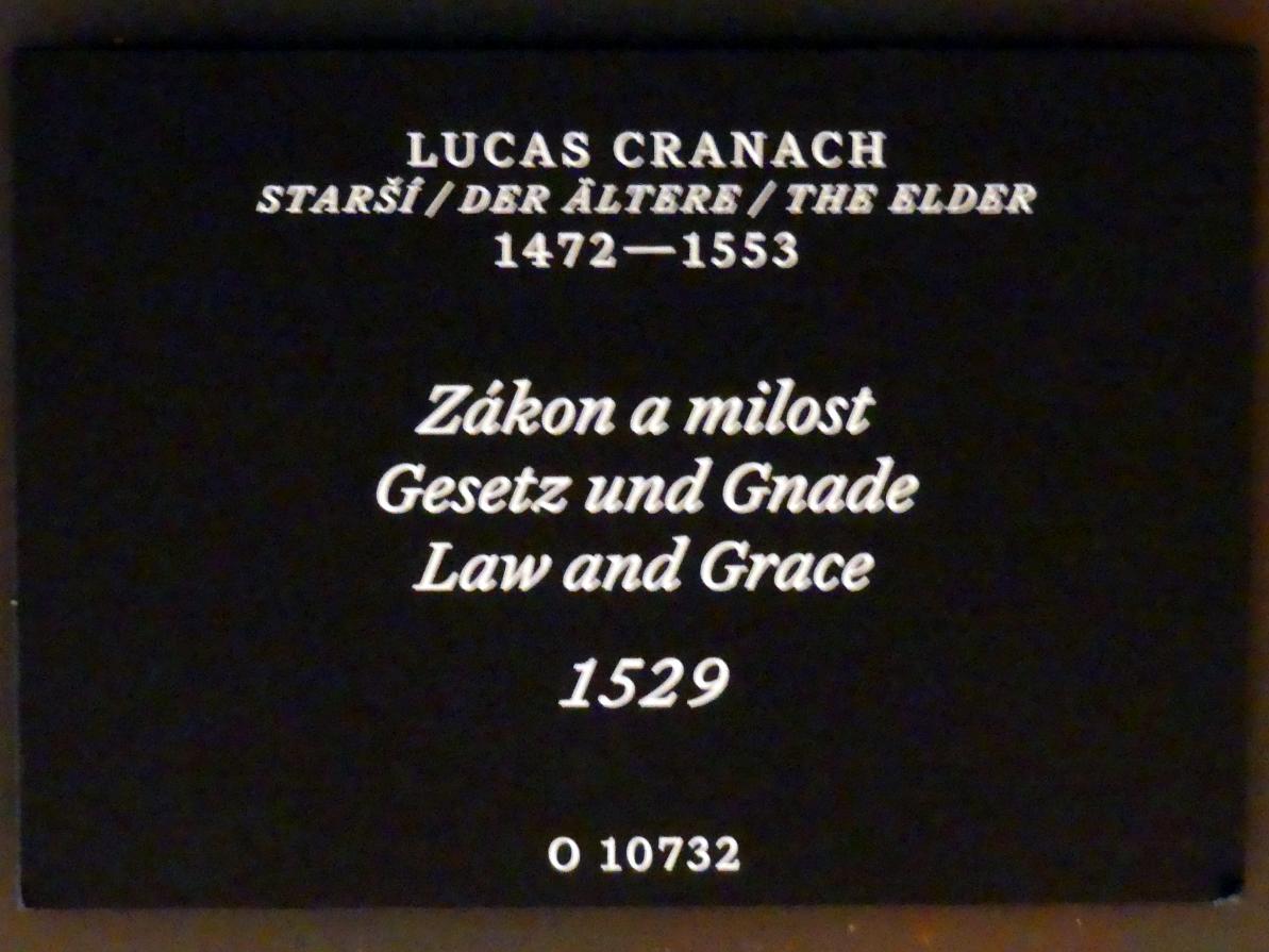 Lucas Cranach der Ältere (1502–1550), Gesetz und Gnade, Prag, Nationalgalerie im Palais Schwarzenberg, 2. Obergeschoss, Saal 2, 1529, Bild 2/3