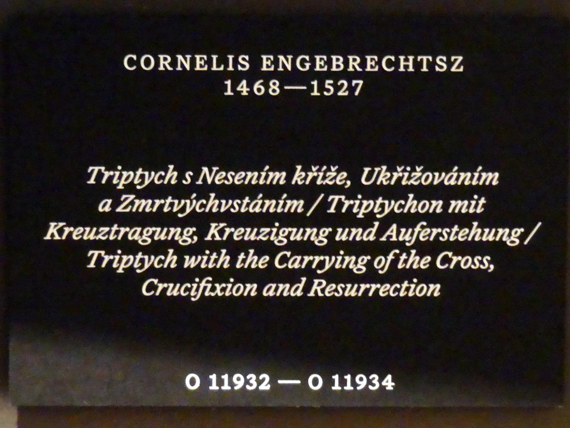 Cornelis Engebrechtsz (1501–1522), Triptychon mit Kreuztragung, Kreuzigung und Auferstehung, Prag, Nationalgalerie im Palais Schwarzenberg, 2. Obergeschoss, Saal 2, Undatiert, Bild 4/4