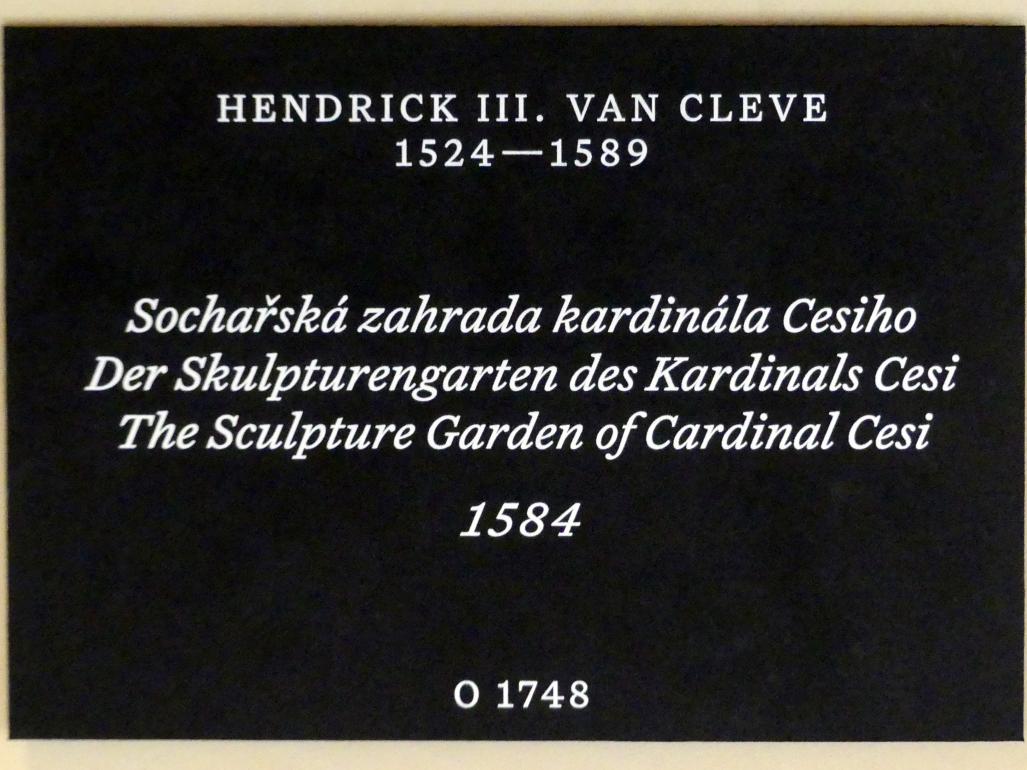 Hendrick van Cleve III (1584), Der Skulpturengarten des Kardinals Cesi, Prag, Nationalgalerie im Palais Schwarzenberg, 2. Obergeschoss, Saal 3, 1584, Bild 2/2