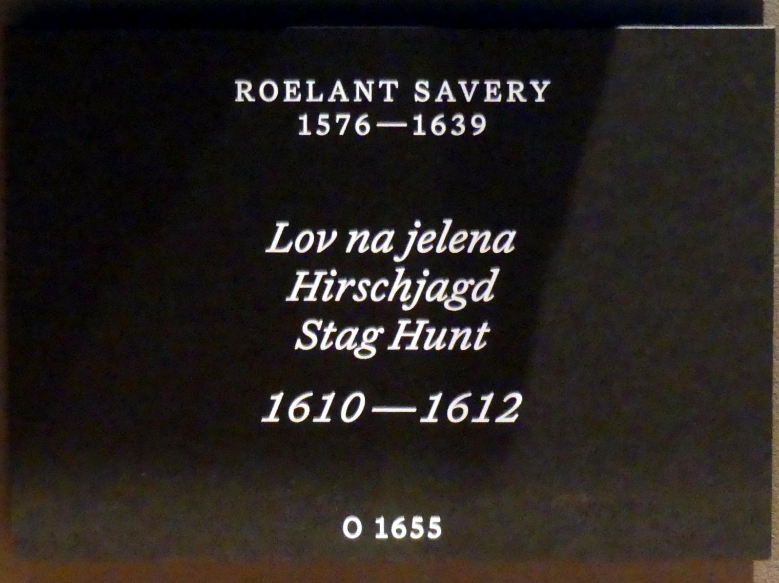 Roelant Savery (1602–1634), Hirschjagd, Prag, Nationalgalerie im Palais Schwarzenberg, 2. Obergeschoss, Saal 6, 1610–1612, Bild 2/2