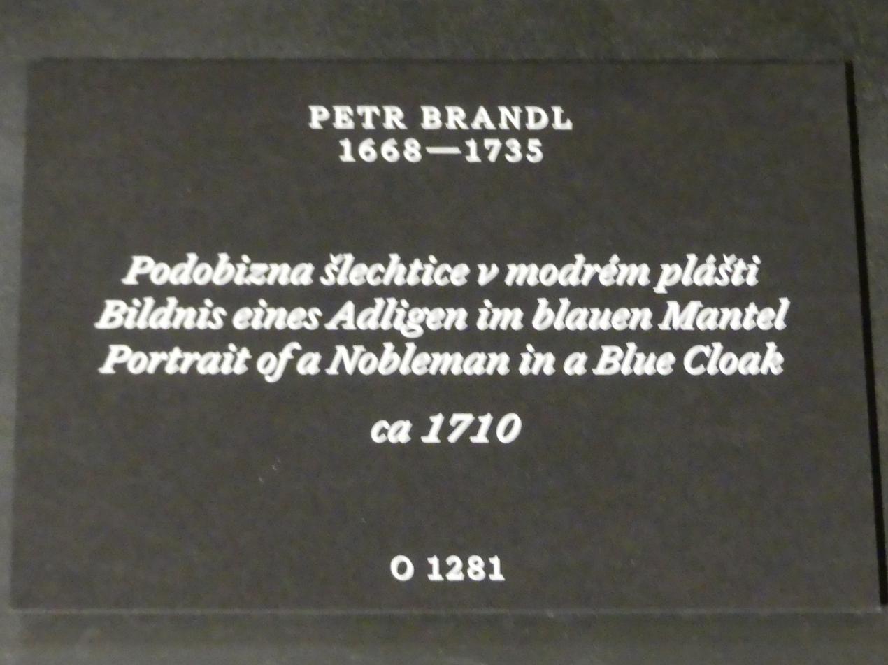 Peter Johann Brandl (1697–1728), Bildnis eines Adligen im blauen Mantel, Prag, Nationalgalerie im Palais Schwarzenberg, Erdgeschoss, Saal 1, um 1710, Bild 2/2