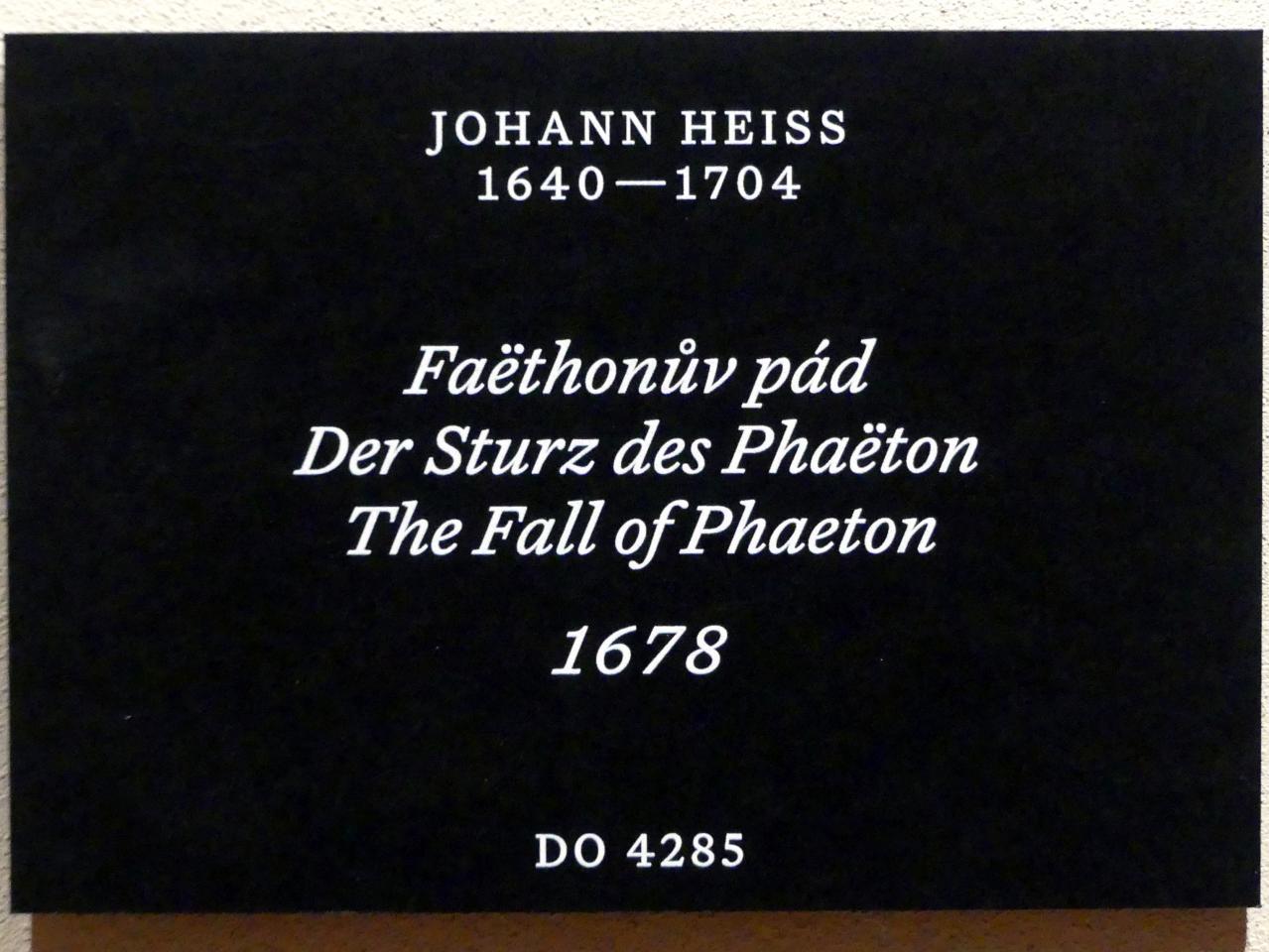 Johann Heiss (1675–1685), Der Sturz des Phaethon, Prag, Nationalgalerie im Palais Schwarzenberg, Erdgeschoss, Saal 1, 1678, Bild 2/2