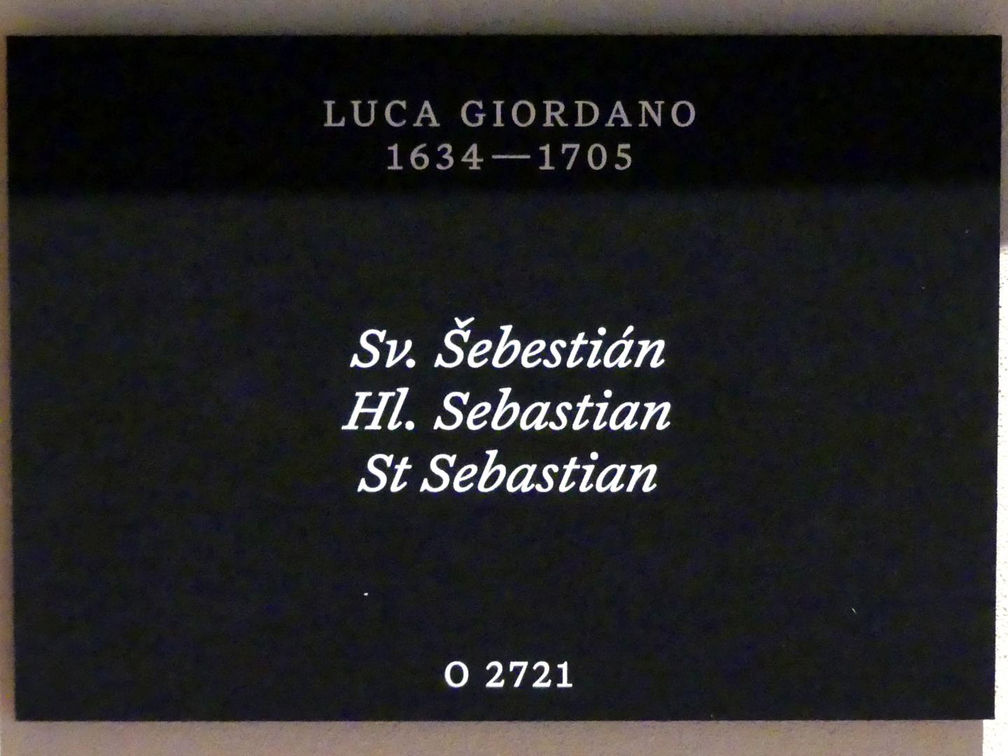 Luca Giordano (1651–1696), Hl. Sebastian, Prag, Nationalgalerie im Palais Schwarzenberg, Erdgeschoss, Saal 2, Undatiert, Bild 2/2