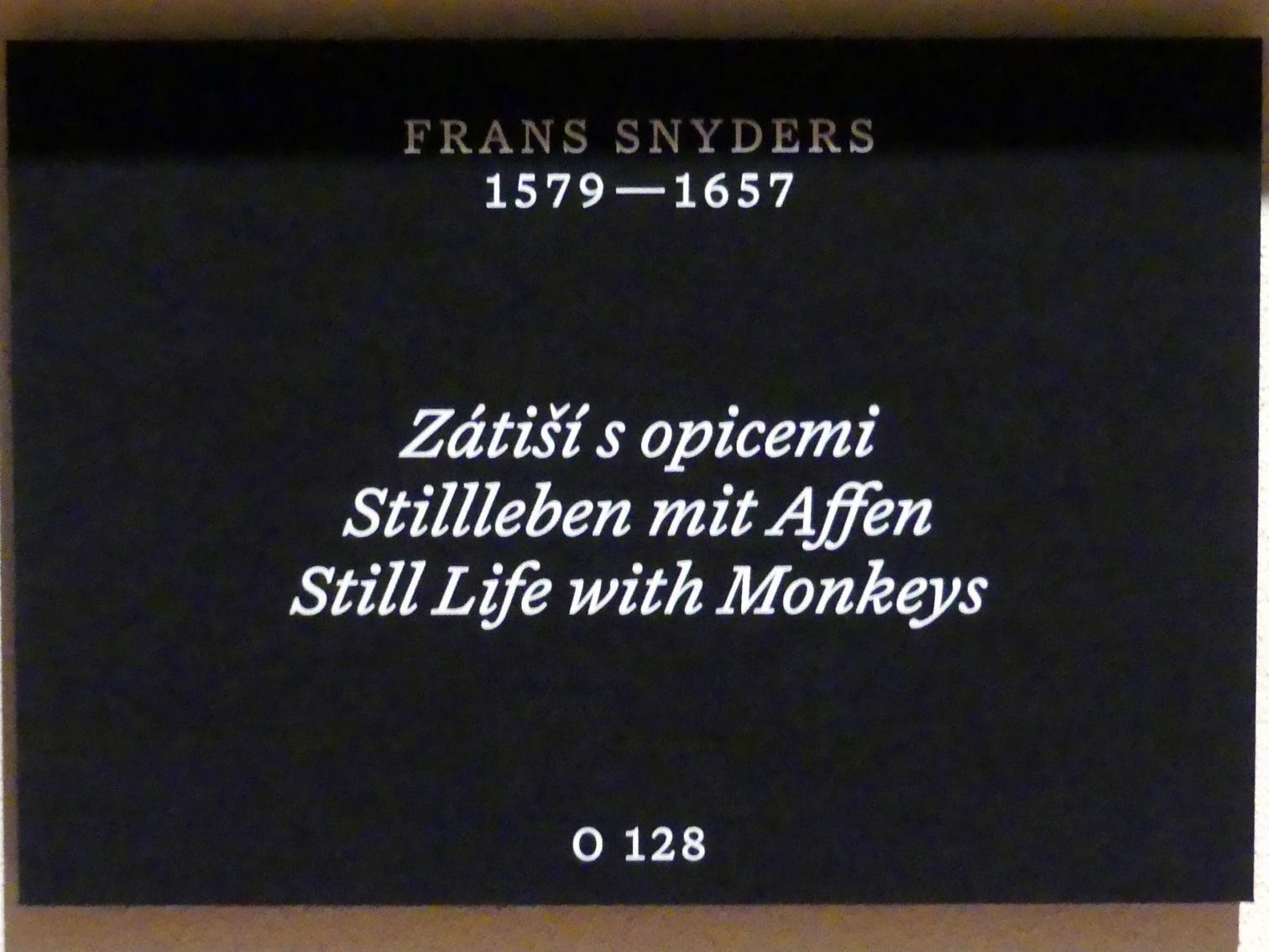 Frans Snyders (1610–1650), Stillleben mit Affen, Prag, Nationalgalerie im Palais Schwarzenberg, Erdgeschoss, Saal 2, Undatiert, Bild 3/3