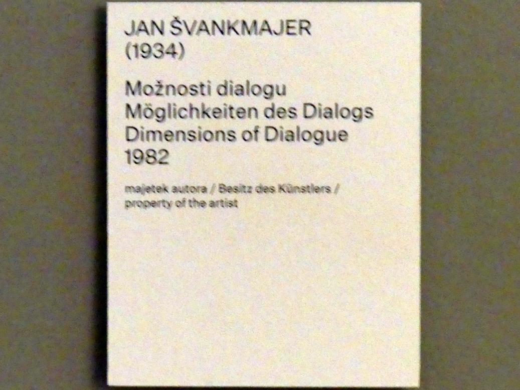 Jan Švankmajer (1968–1982), Möglichkeiten des Dialogs, Prag, Nationalgalerie im Salm-Palast, Ausstellung "Möglichkeiten des Dialogs" vom 02.12.2018-01.12.2019, Saal 1, 1982, Bild 2/2