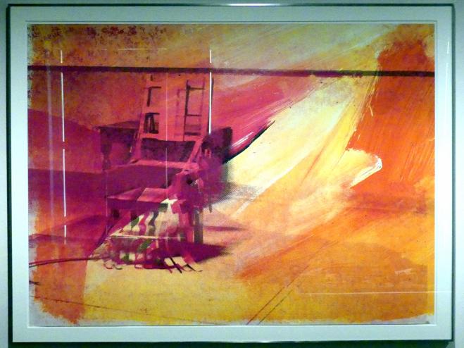 Andy Warhol (1956–1986), Elektrischer Stuhl, Prag, Nationalgalerie im Salm-Palast, Ausstellung "Möglichkeiten des Dialogs" vom 02.12.2018-01.12.2019, Saal 25, 1971, Bild 2/7
