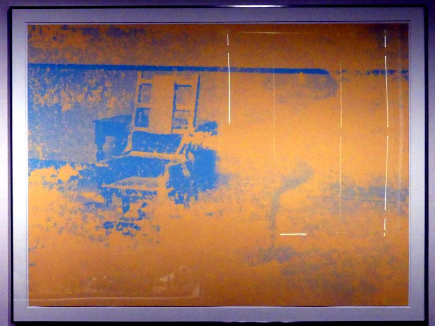 Andy Warhol (1956–1986), Elektrischer Stuhl, Prag, Nationalgalerie im Salm-Palast, Ausstellung "Möglichkeiten des Dialogs" vom 02.12.2018-01.12.2019, Saal 25, 1971, Bild 3/7