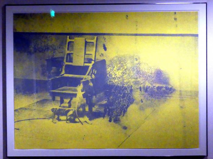 Andy Warhol (1956–1986), Elektrischer Stuhl, Prag, Nationalgalerie im Salm-Palast, Ausstellung "Möglichkeiten des Dialogs" vom 02.12.2018-01.12.2019, Saal 25, 1971, Bild 5/7