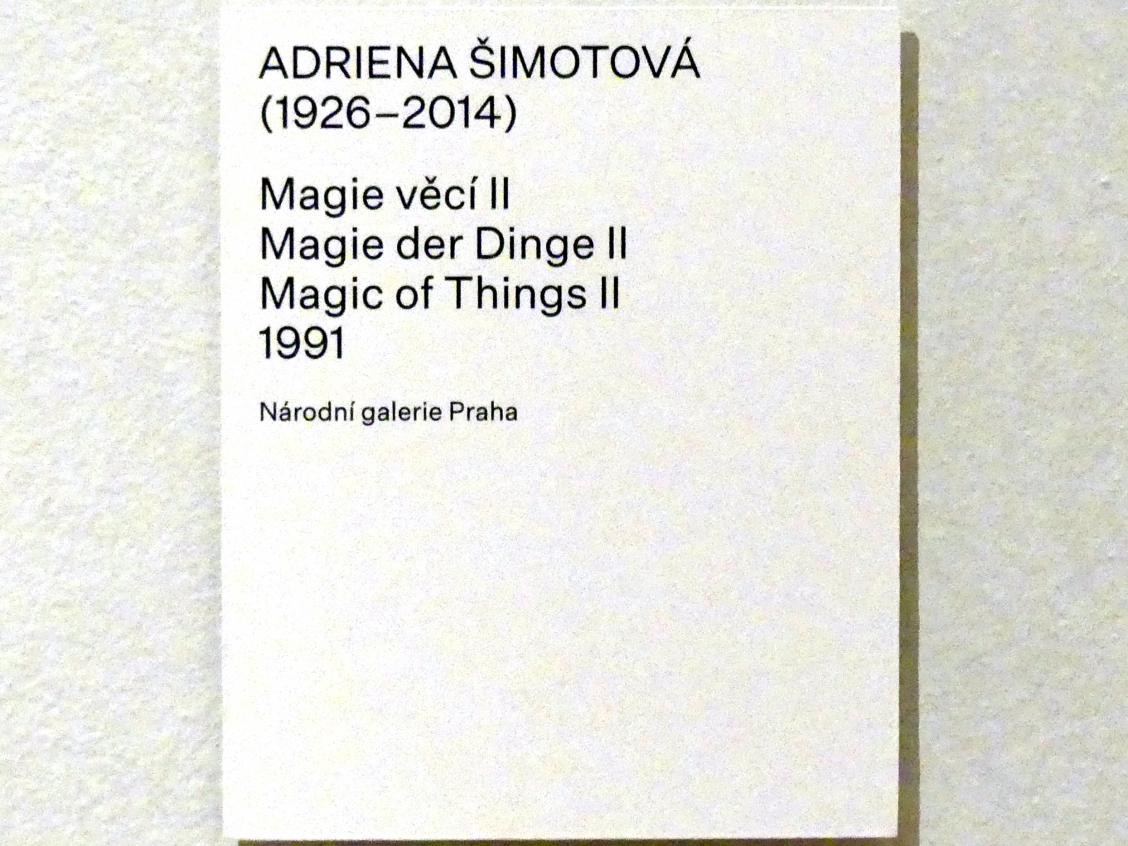 Adriena Šimotová (1976–1991), Magie der Dinge II, Prag, Nationalgalerie im Salm-Palast, Ausstellung "Möglichkeiten des Dialogs" vom 02.12.2018-01.12.2019, Saal 26, 1991, Bild 2/2
