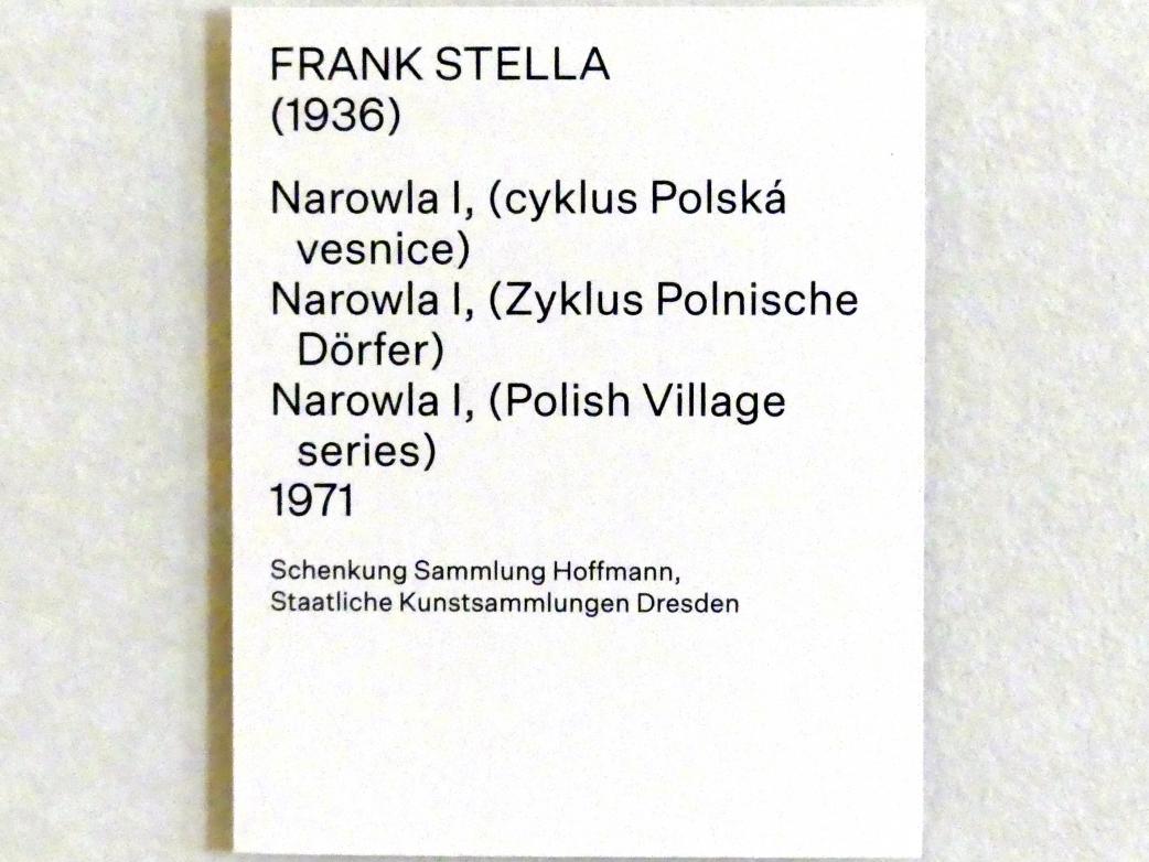 Frank Stella (1959–2001), Narowla I (Zyklus Polnische Dörfer), Prag, Nationalgalerie im Salm-Palast, Ausstellung "Möglichkeiten des Dialogs" vom 02.12.2018-01.12.2019, Saal 21, 1971, Bild 2/2