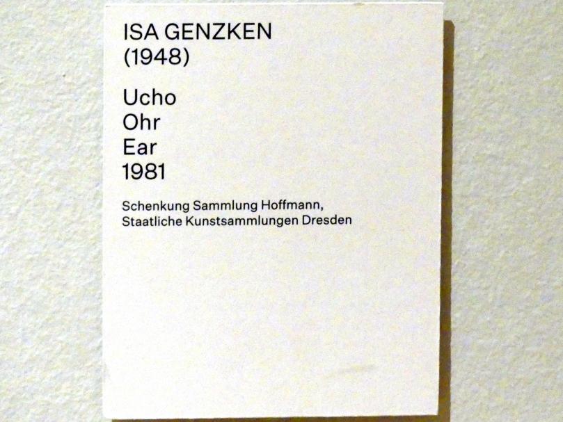 Isa Genzken (1974–2015), Ohr, Prag, Nationalgalerie im Salm-Palast, Ausstellung "Möglichkeiten des Dialogs" vom 02.12.2018-01.12.2019, Saal 12, 1981, Bild 2/2