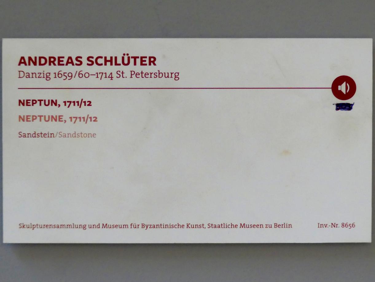 Andreas Schlüter (1696–1711), Neptun, Berlin, Villa Kamecke, jetzt Berlin, Bode-Museum, Kamecke-Halle, 1711–1712, Bild 3/3