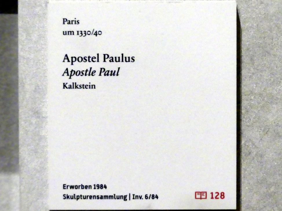 Apostel Paulus, Berlin, Bode-Museum, Saal 111, um 1330–1340, Bild 3/3