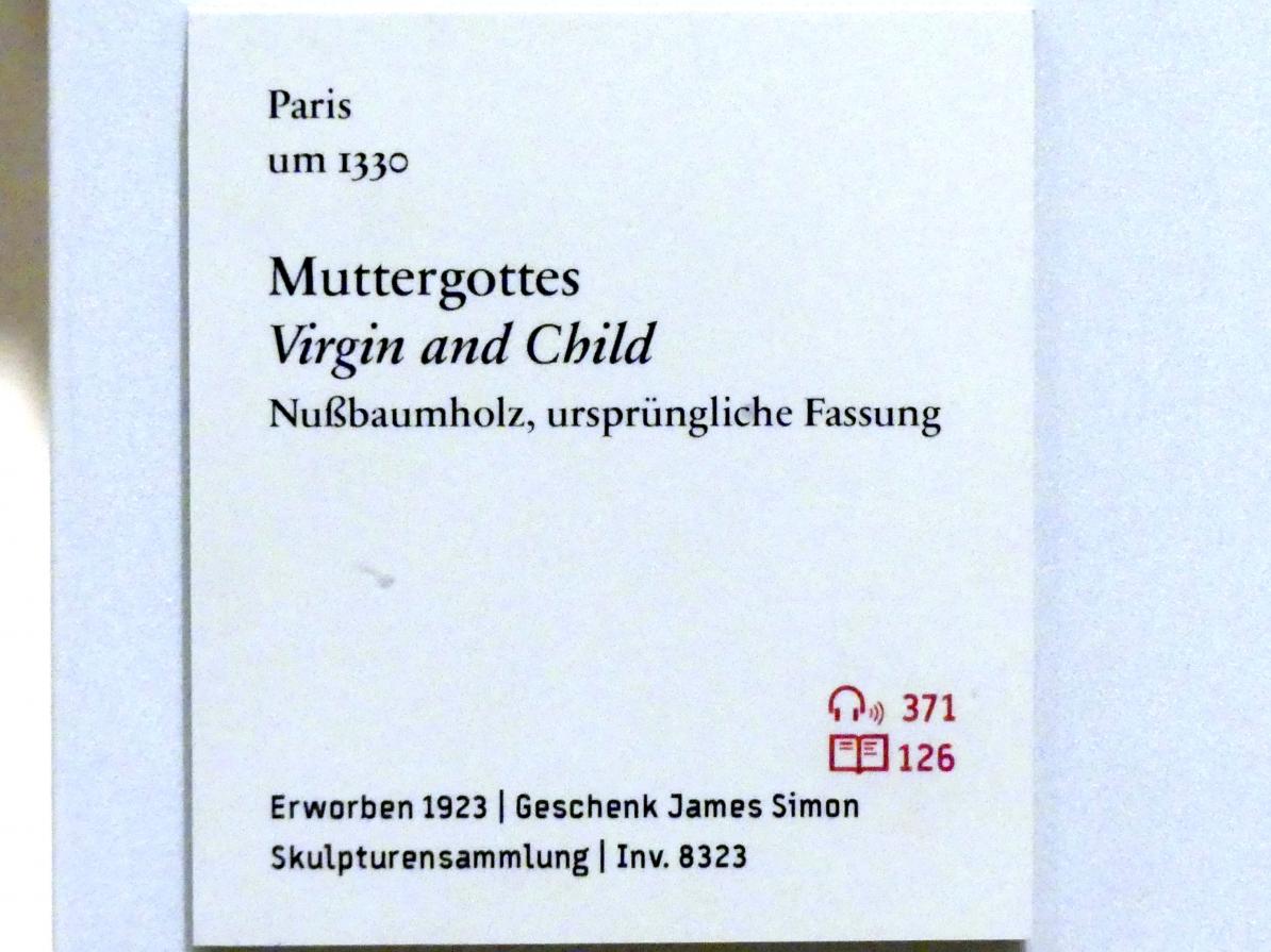 Muttergottes, Berlin, Bode-Museum, Saal 111, um 1330, Bild 3/3