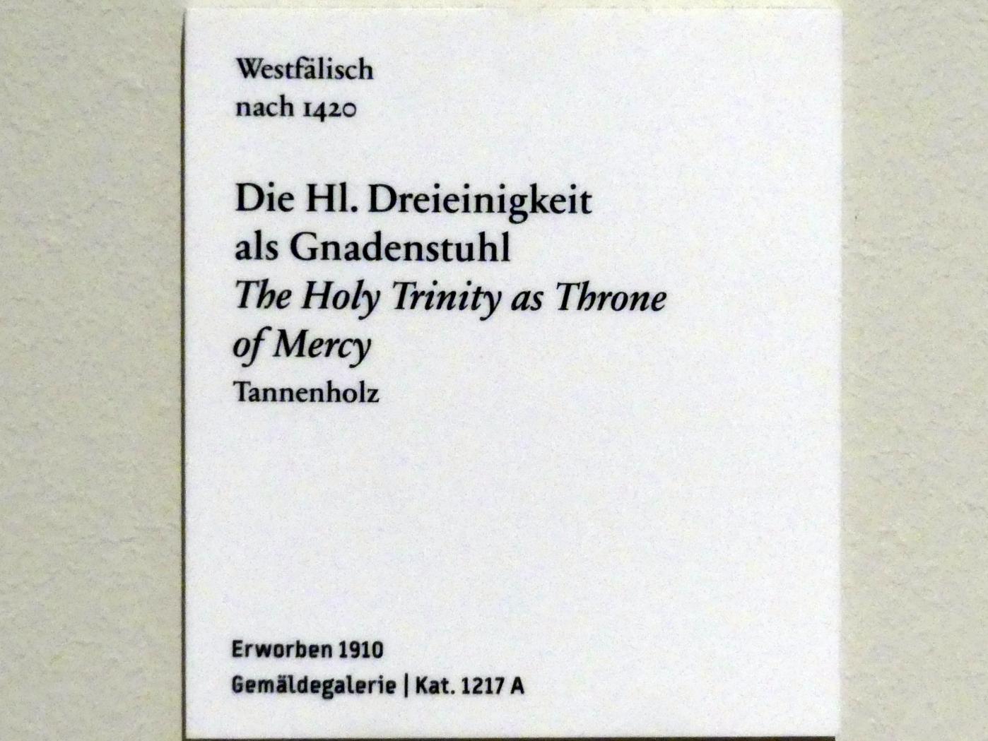 Die Hl. Dreieinigkeit als Gnadenstuhl, nach 1420, Bild 2/2