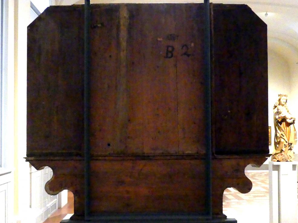 Flügelretabel mit Heiligen und den Vierzehn Nothelfern, Berlin, Bode-Museum, Saal 107, um 1500, Bild 2/3