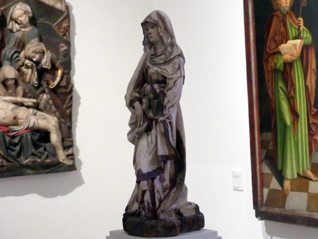 Michael Pacher (1461–1497), Trauernde Maria aus einer Kreuzigung Christi, Berlin, Bode-Museum, Saal 106, um 1480, Bild 2/3