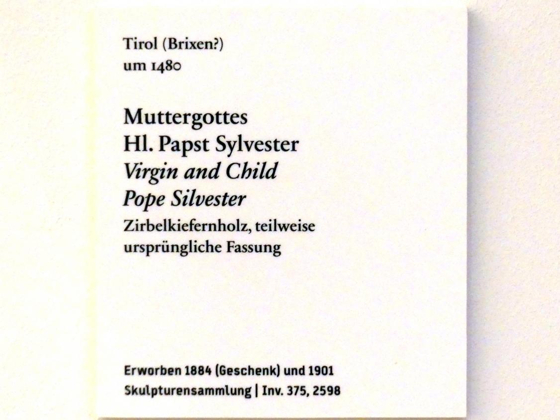 Hl. Papst Sylvester, Berlin, Bode-Museum, Saal 106, um 1480, Bild 5/5