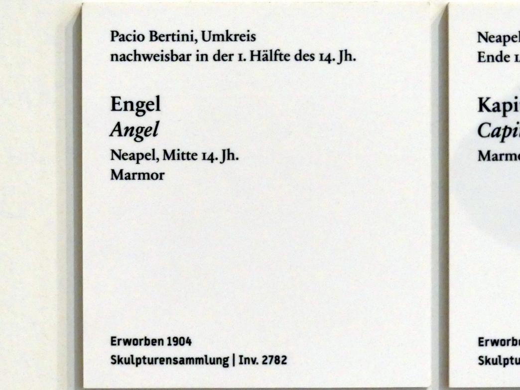 Pacio Bertini da Firenze (Umkreis) (1350), Engel, Berlin, Bode-Museum, Saal 108, Mitte 14. Jhd., Bild 2/2