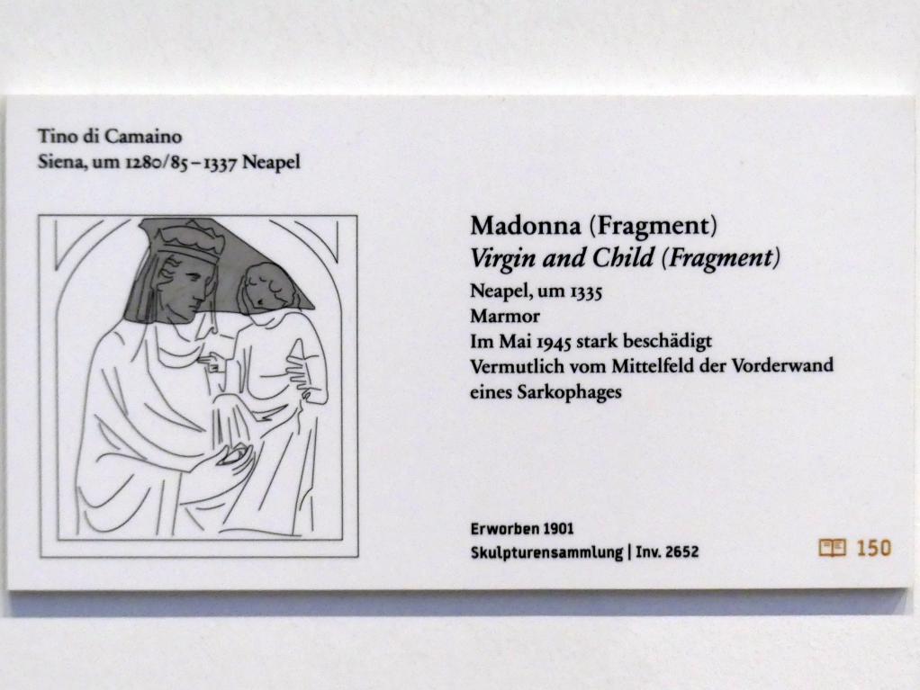 Tino di Camaino: Madonna (Fragment), um 1335, Bild 3/3
