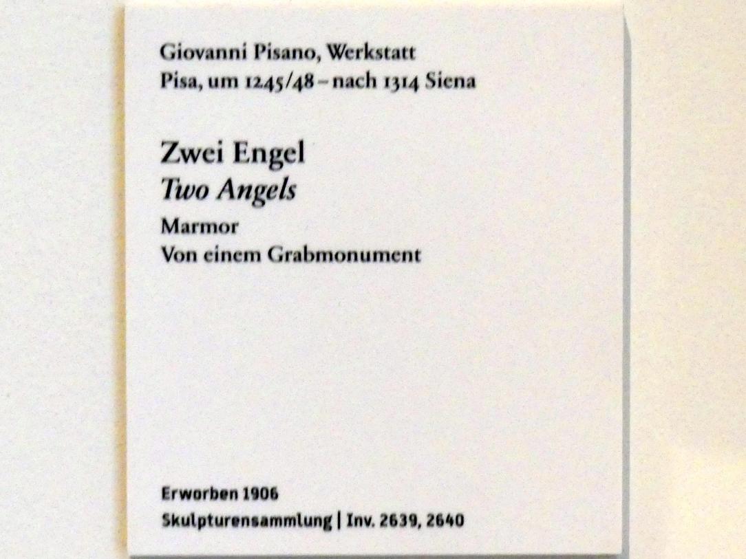 Giovanni Pisano (Werkstatt) (1315), Zwei Engel, Berlin, Bode-Museum, Saal 108, Undatiert, Bild 2/2